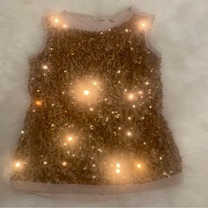 Ted Baker Festive Sleeveless Top with shimmery copper paillette sequins